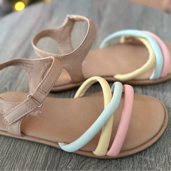 2 Pair - Girls - Size 1 - Cat & Jack Sandal, Lilly & Dan Slip On - Picture 2 of 8